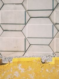 Close-up of yellow wall