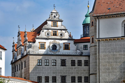 Low angle view of historic buildings at neuburg an der donau