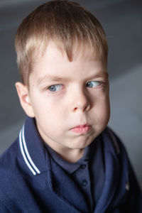 Close-up portrait of cute boy