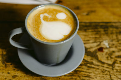 Close-up of coffee on table