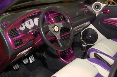 High angle view of vintage car