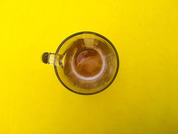 Directly above shot of drink on table