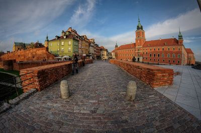 Walkway along buildings