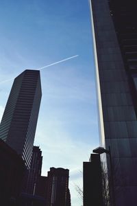 Low angle view of modern building against sky