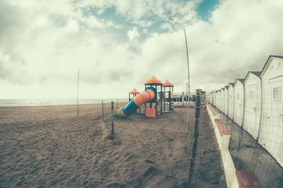 Panoramic view of beach against sky