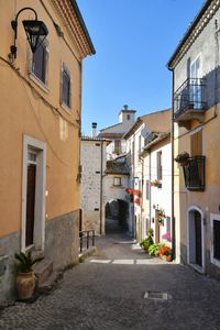 Street amidst houses