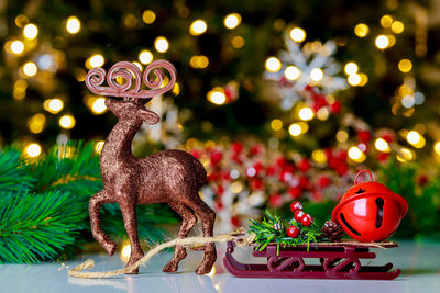 Close-up of christmas decorations