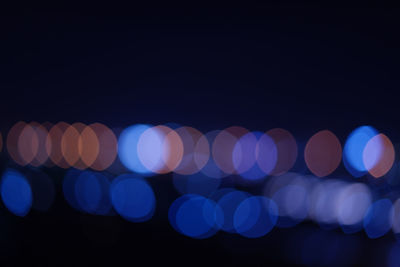 Defocused lights at night