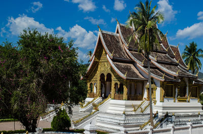 Exterior of temple against sky