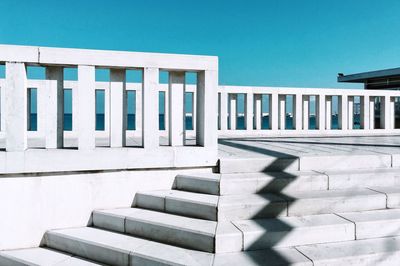 White steps against clear sky