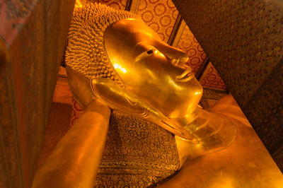 Low angle view of statue of buddha