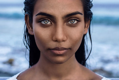 Close-up portrait of woman