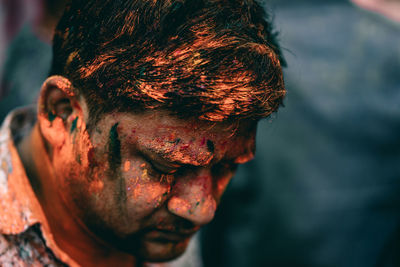 Close-up portrait of man