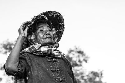 Senior woman working in farm