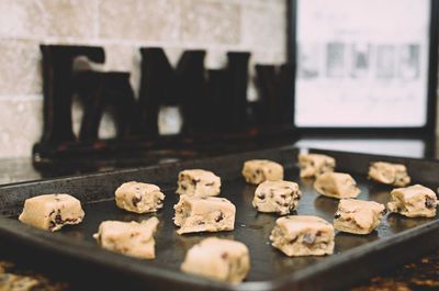 Cookies on tray