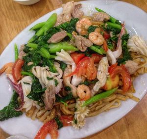 Close-up of salad in plate on table