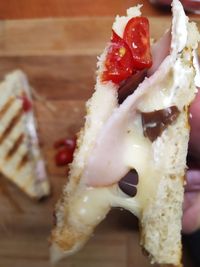 Close-up of dessert served in plate