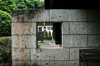 Built structure with trees in background
