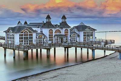 View of pier over sea against sky