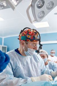 Portrait of scientist working in car