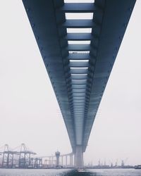 Low angle view of bridge over river