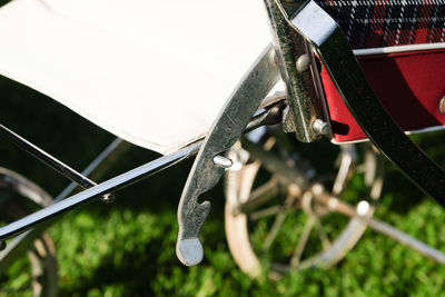 Close-up of bicycle wheel