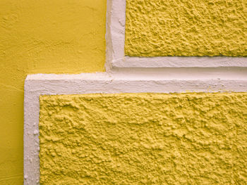 Close-up of yellow wall