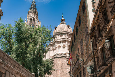 Low angle view of traditional building against sky