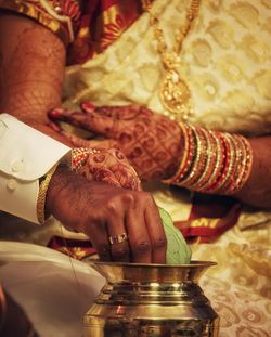 Couple during wedding ceremony