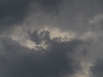 Low angle view of storm clouds in sky