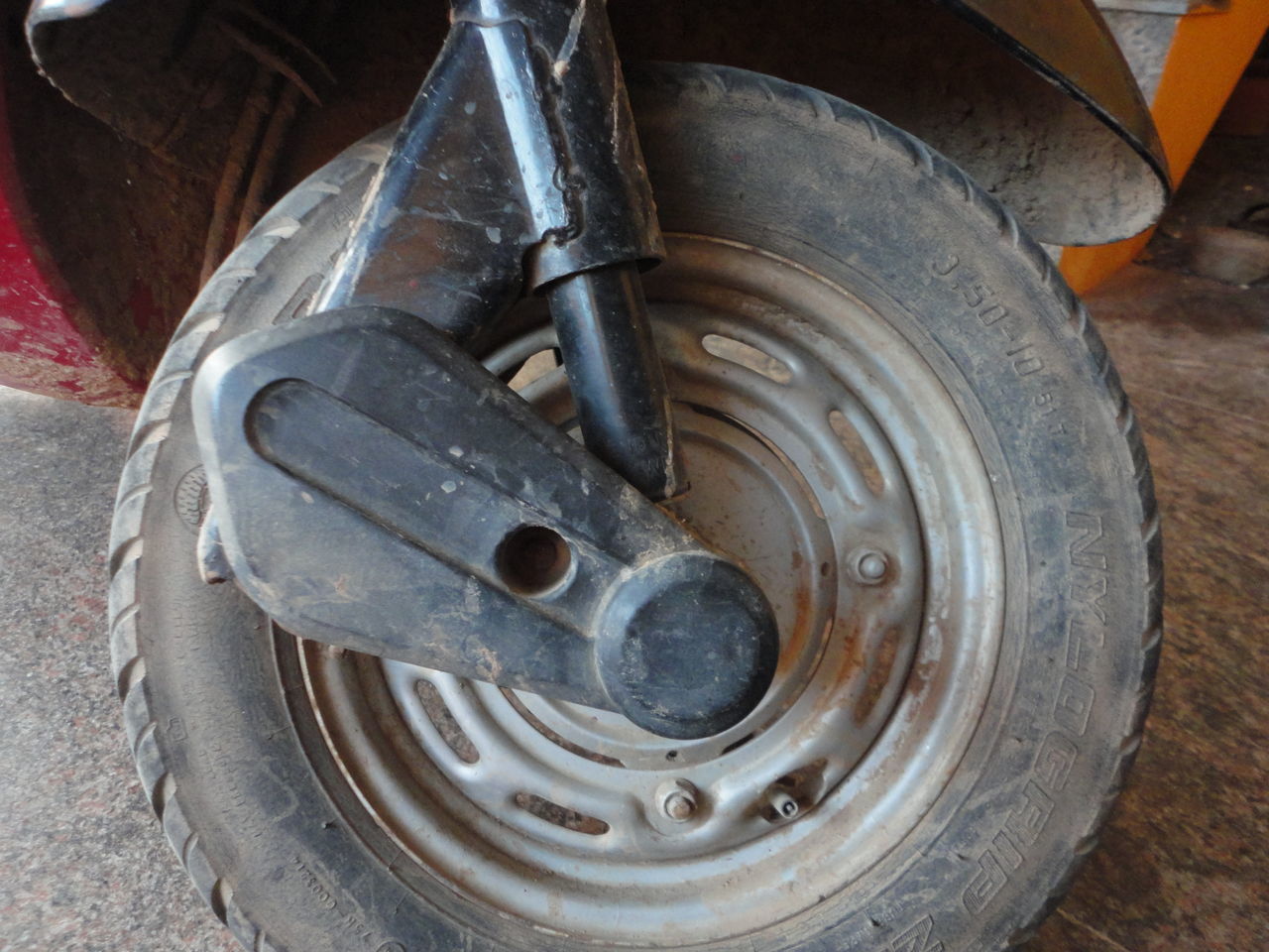 HIGH ANGLE VIEW OF OLD MACHINERY