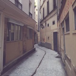 Alley in front of building