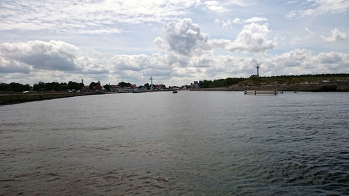 Scenic view of calm sea against sky