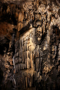 Low angle view of rock formation in cave