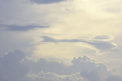 Low angle view of clouds in sky