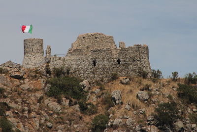Low angle view of castle against sky