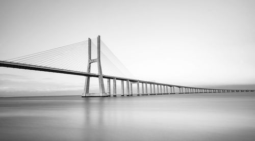 View of suspension bridge against sky