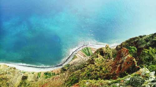 Aerial view of sea shore