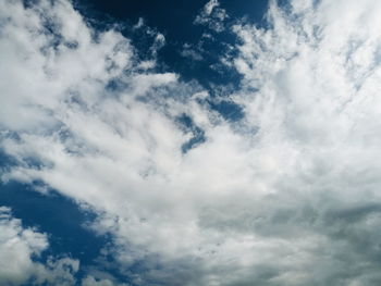 Low angle view of clouds in sky