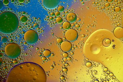 Full frame shot of wet glass