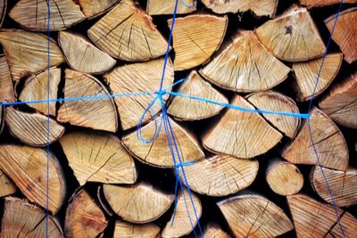 Full frame shot of firewood