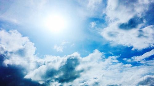 Low angle view of cloudy sky