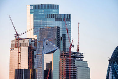 This panoramic view of the city square mile financial district of london.