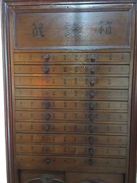 Close-up of wooden door