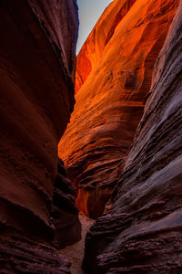 Rock formations in a canyon