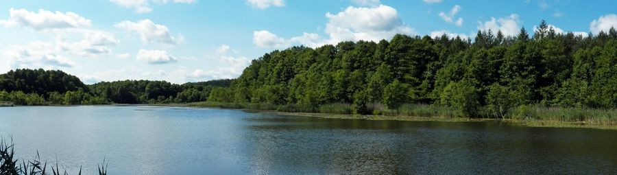 Panoramic view of lake against sky