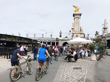 People on town square