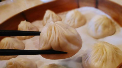 Close-up of dumplings in bowl