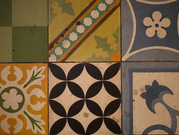 Full frame shot of tiled floor