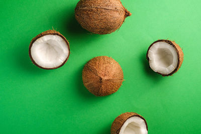 High angle view of fruits on table